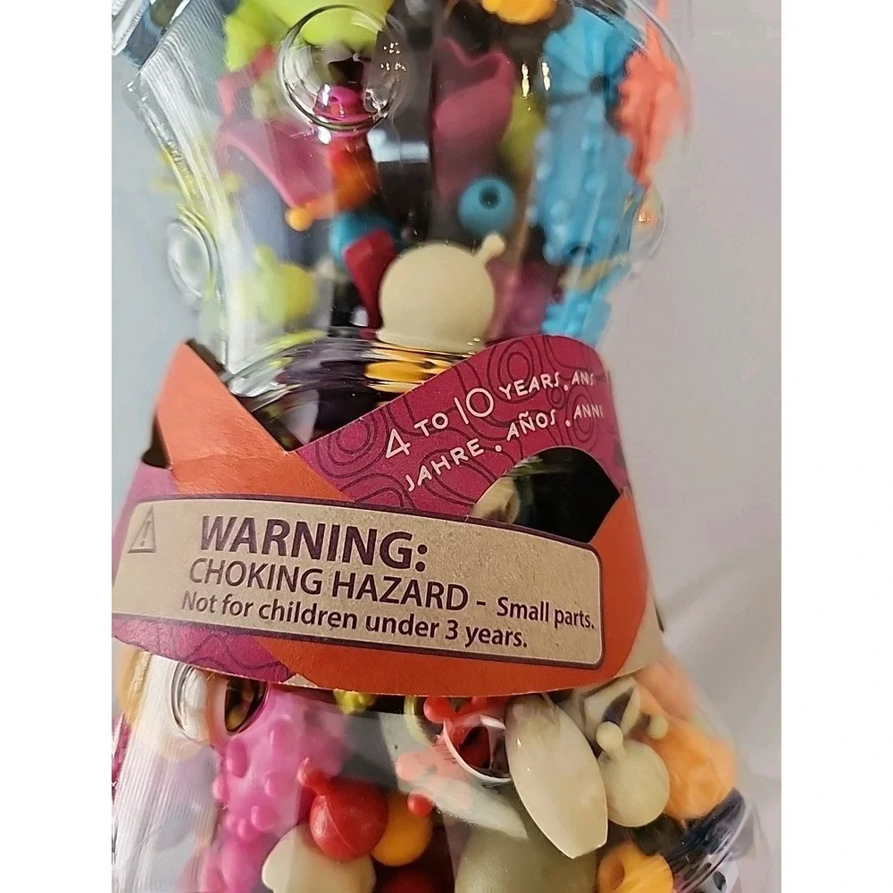 New 250+ Piece Snap Bead & Jewelry Craft Kit 4-10 Yrs Battat Inc Pop Arty Fun